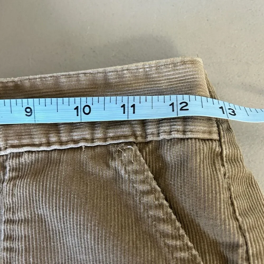 Western Riders Women's 1970's Tan Corduroy Jean's 26x29 Elastic Waist Band